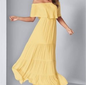 Yellow Maxi Dress by Venus size Medium. Never worn. No tags.